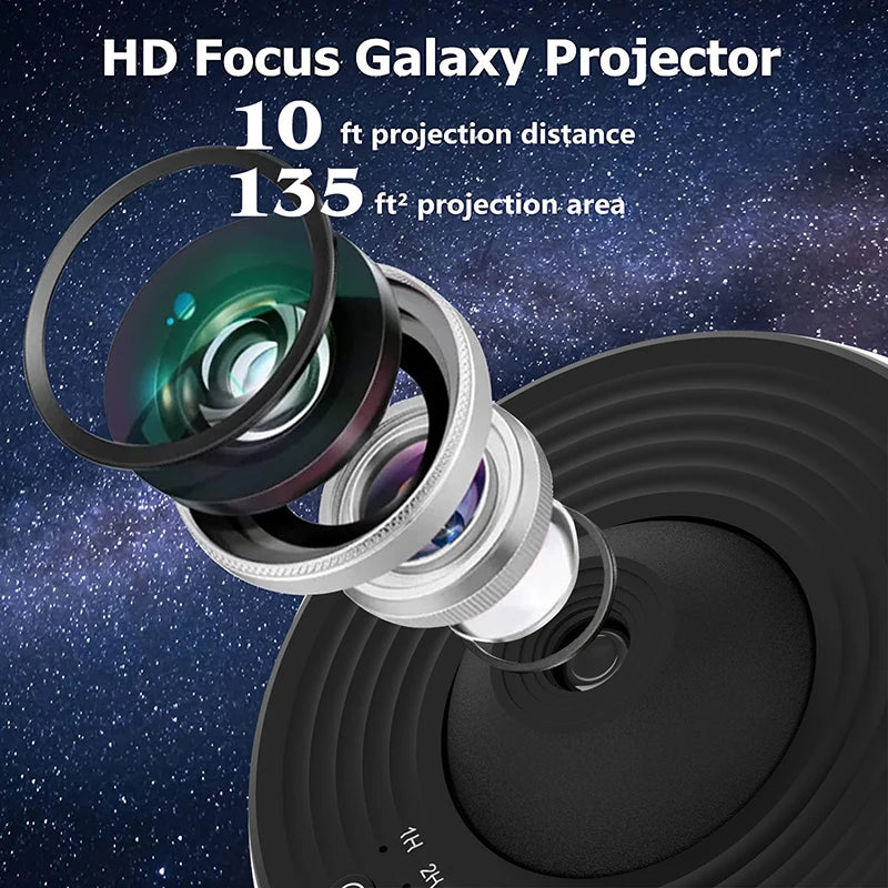 Galaxy Starry Sky Projector Lamp with 360° Rotation