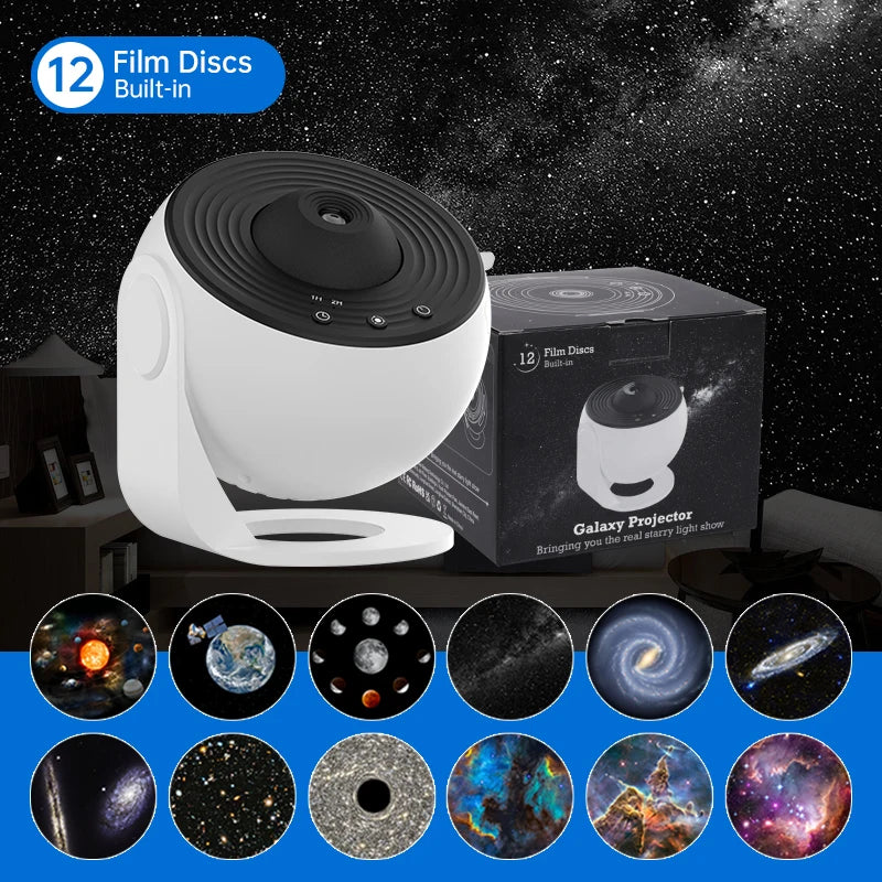 Galaxy Starry Sky Projector Lamp with 360° Rotation