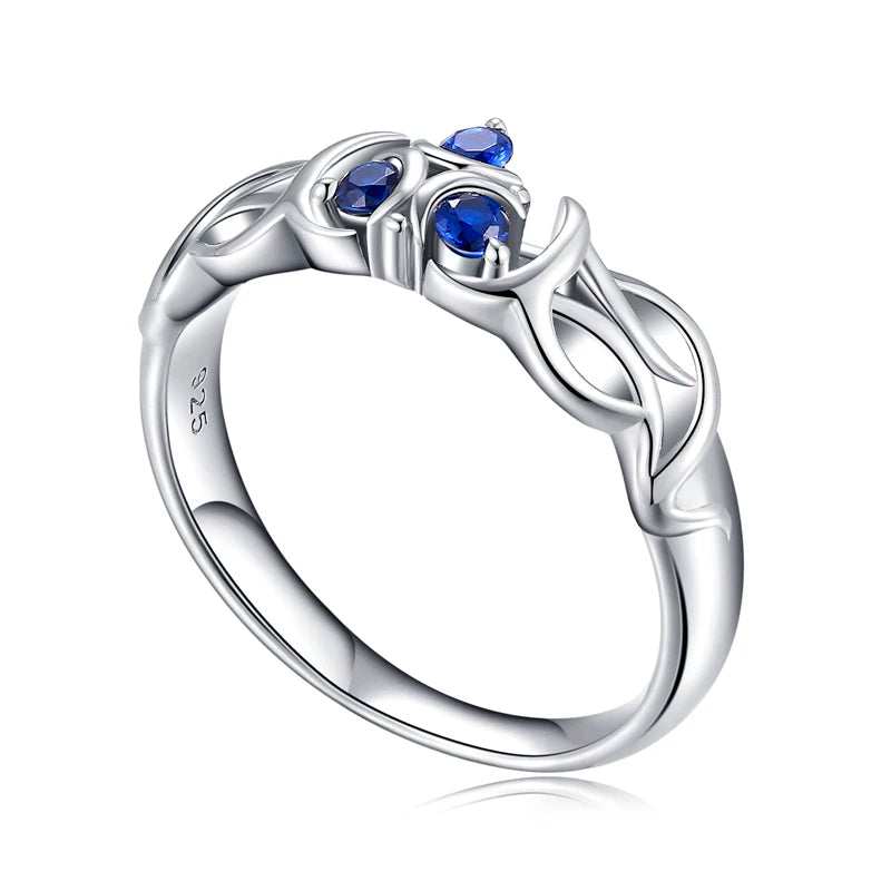 Zelda Zora Sapphire 925 Silver Engagement Ring