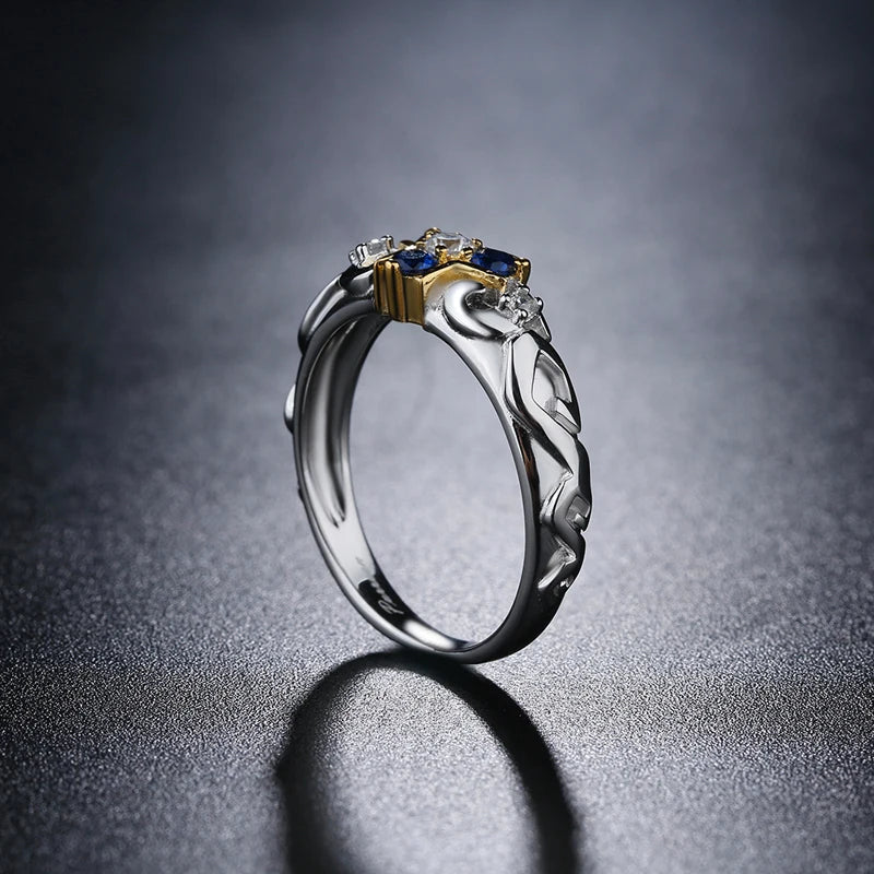 Zelda Zora Sapphire 925 Silver Engagement Ring