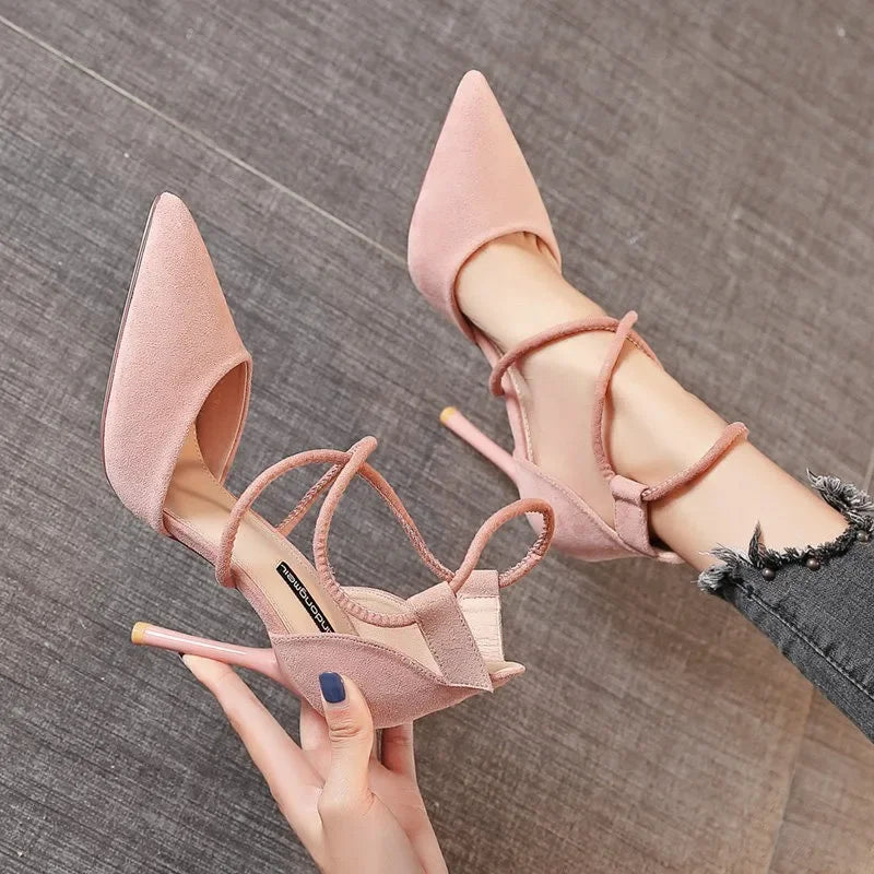 Women’s Suede Pointed Stiletto High Heels