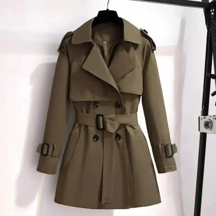 Manteau Femme Mi-Long – British Style, Slim Waist, Fashionable Autumn/Winter