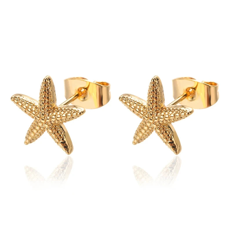 Étoile de Mer – Vintage Starfish Stud Earrings