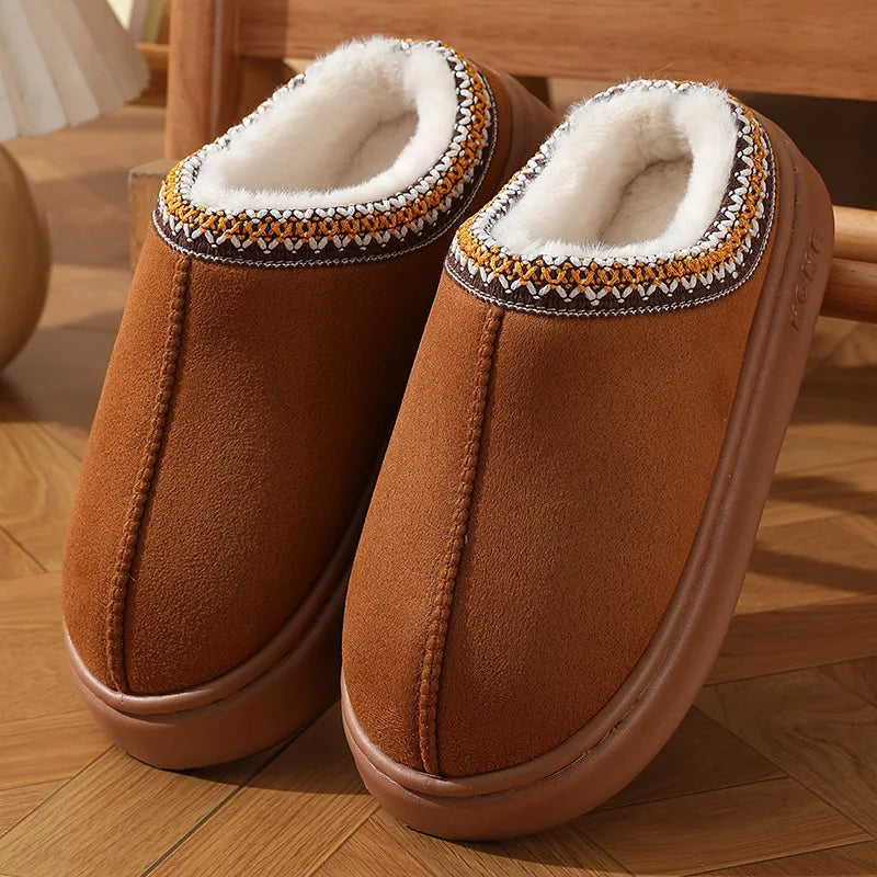 Fluffy Platform Warm Winter Slippers for Women