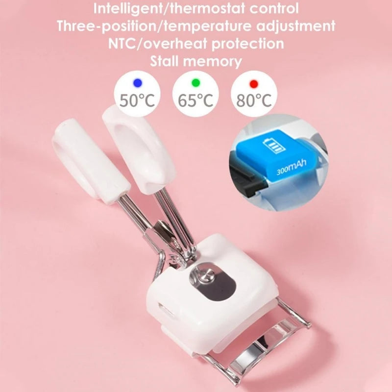 Electric Heated Eyelash Curler – Portable, Thermal, Long-Lasting Curl, Makeup Tool