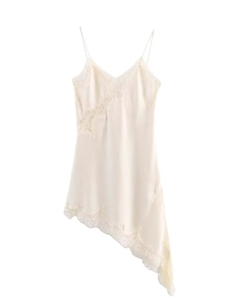 Women’s Summer V-Neck Lace Halter Dress