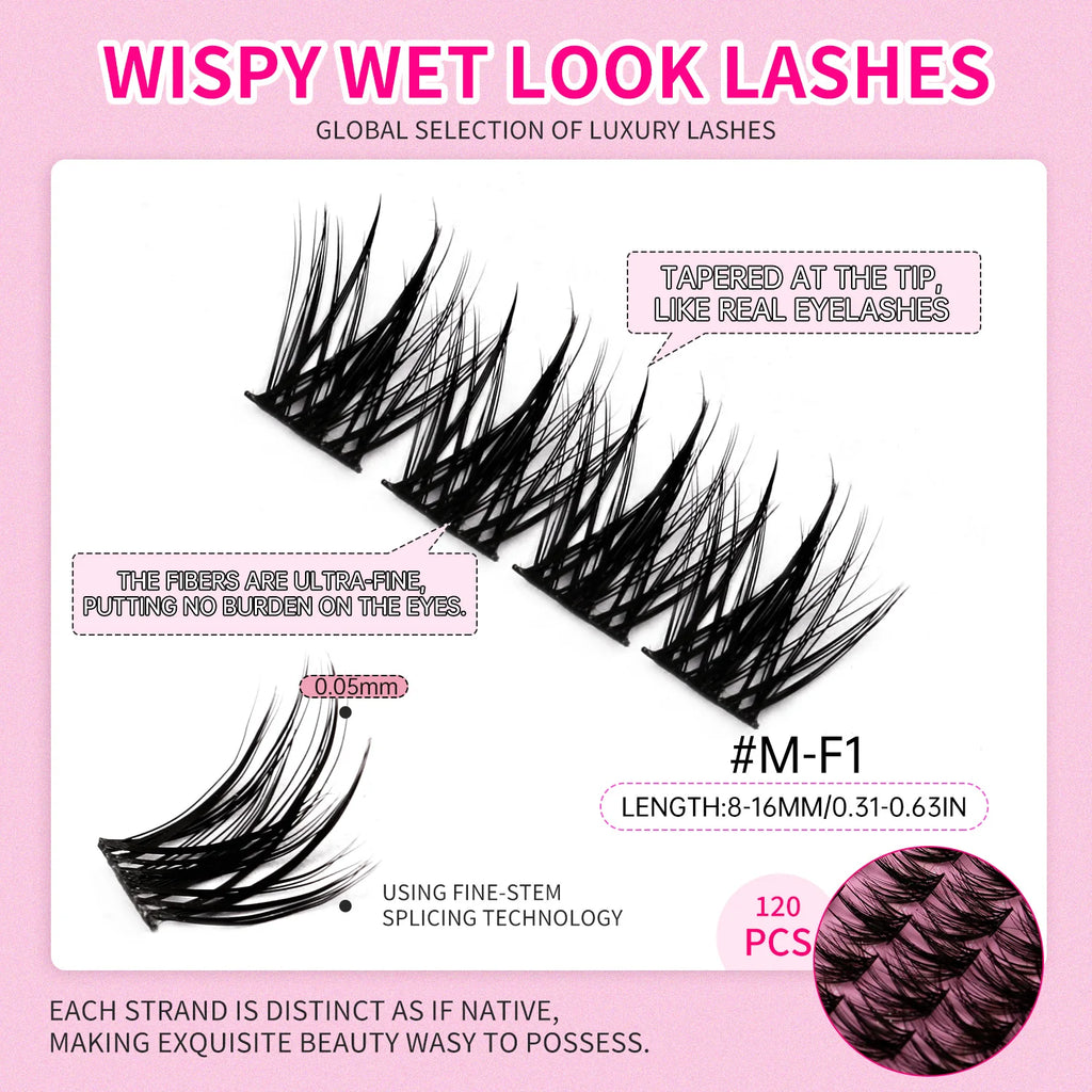 Veltrinay DIY Lash Kit – Natural Volume, Includes Tweezers & Glue, Salon-Quality at Home