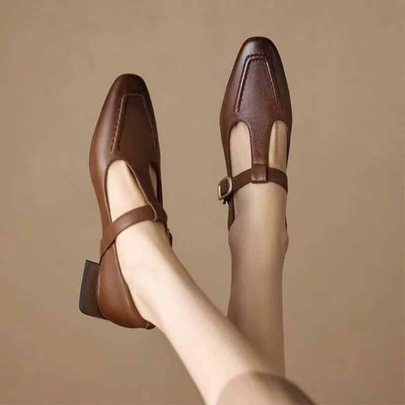 Women’s Hollow Square Toe Mary Janes