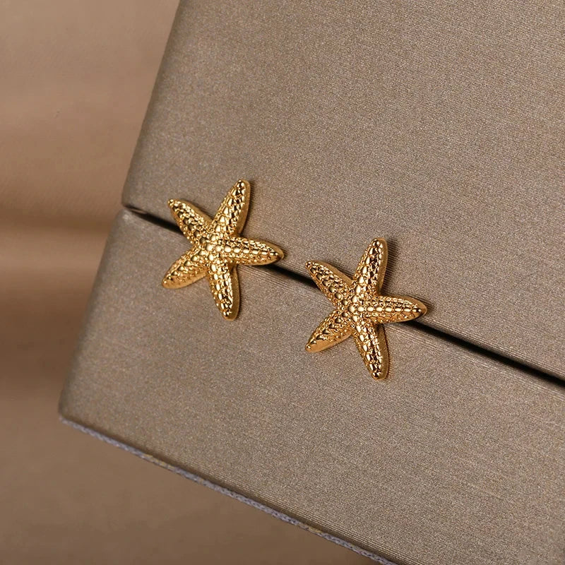 Étoile de Mer – Vintage Starfish Stud Earrings