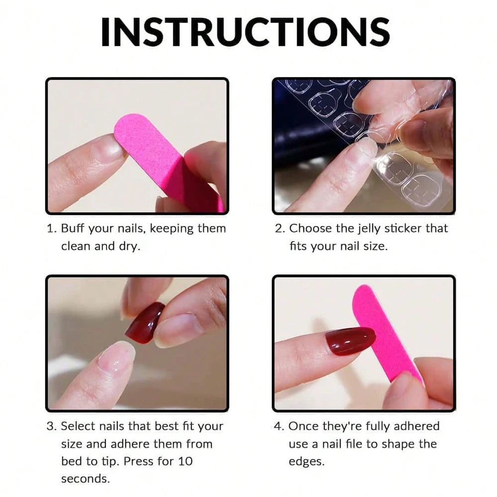 ARTAUG 24PCS Press-On Nails – Medium Stiletto, Pink Bowknot, French Trim, Full Cover