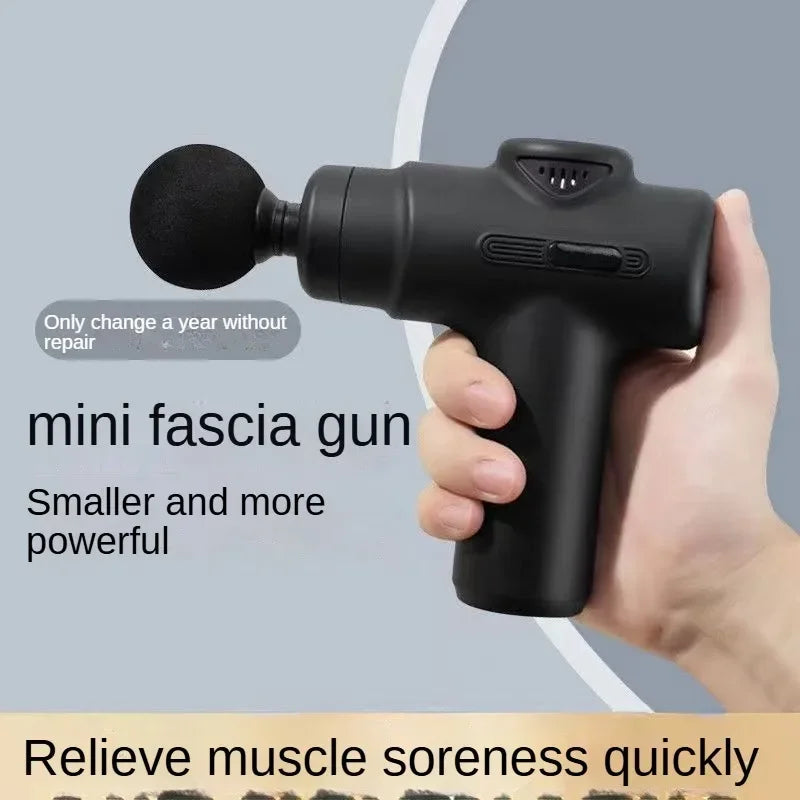 Mini USB Massage Gun – Deep Tissue, 8 Heads, Arms/Back/Leg, Muscle Relaxation & Fitness