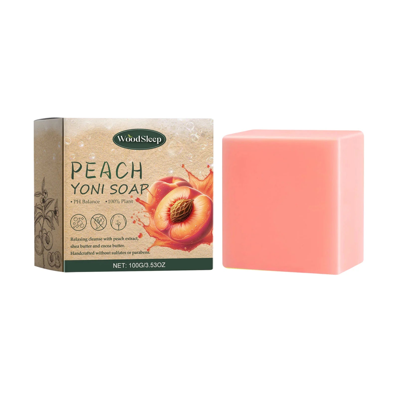 Yoni Wash Soap – Vaginal Care, pH Balance, Strawberry, Odor Removal, Deep Cleansing & Moisturizing
