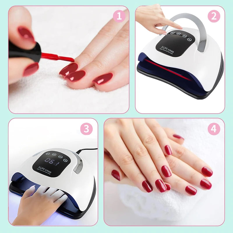 320W Professional Nail Lamp – 72 LEDs, UV Gel, LCD Display, Manicure & Salon Use