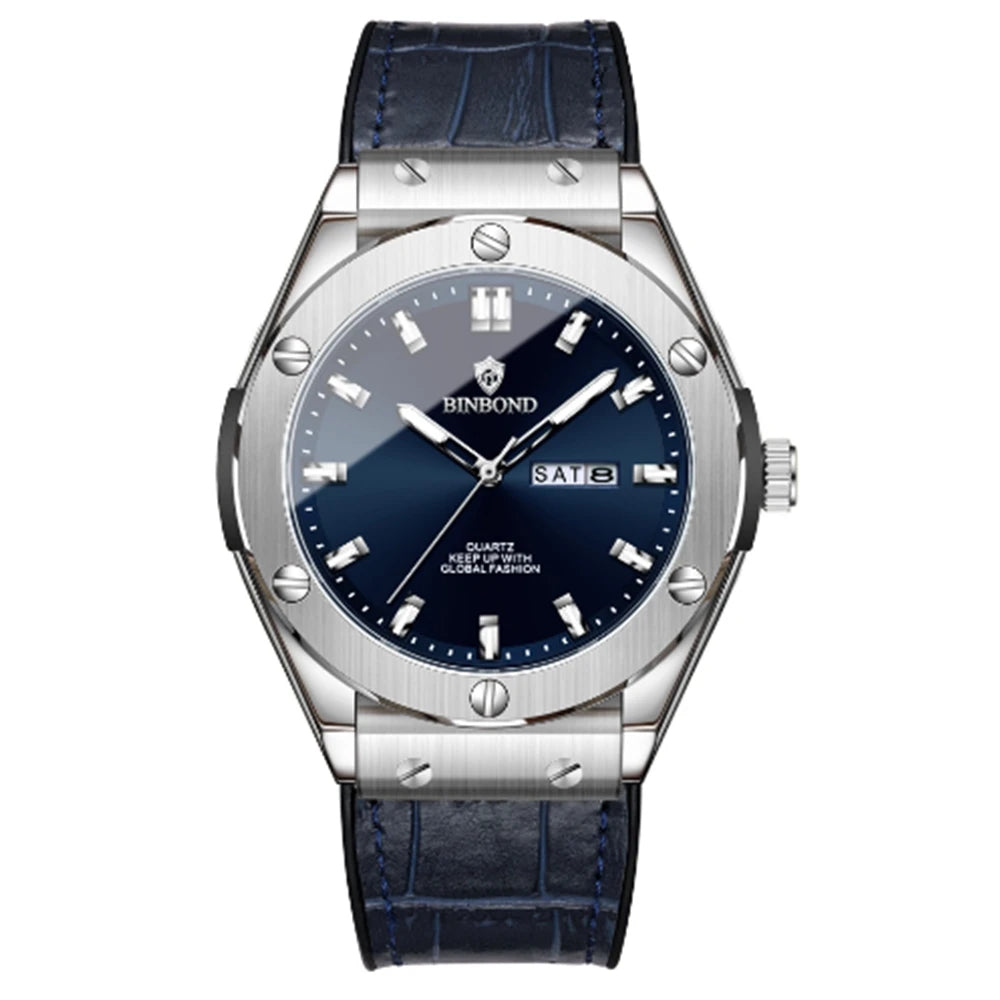 Men's Leather Watch – Casual Luxury, Automatic, Quartz, Fashion Gift