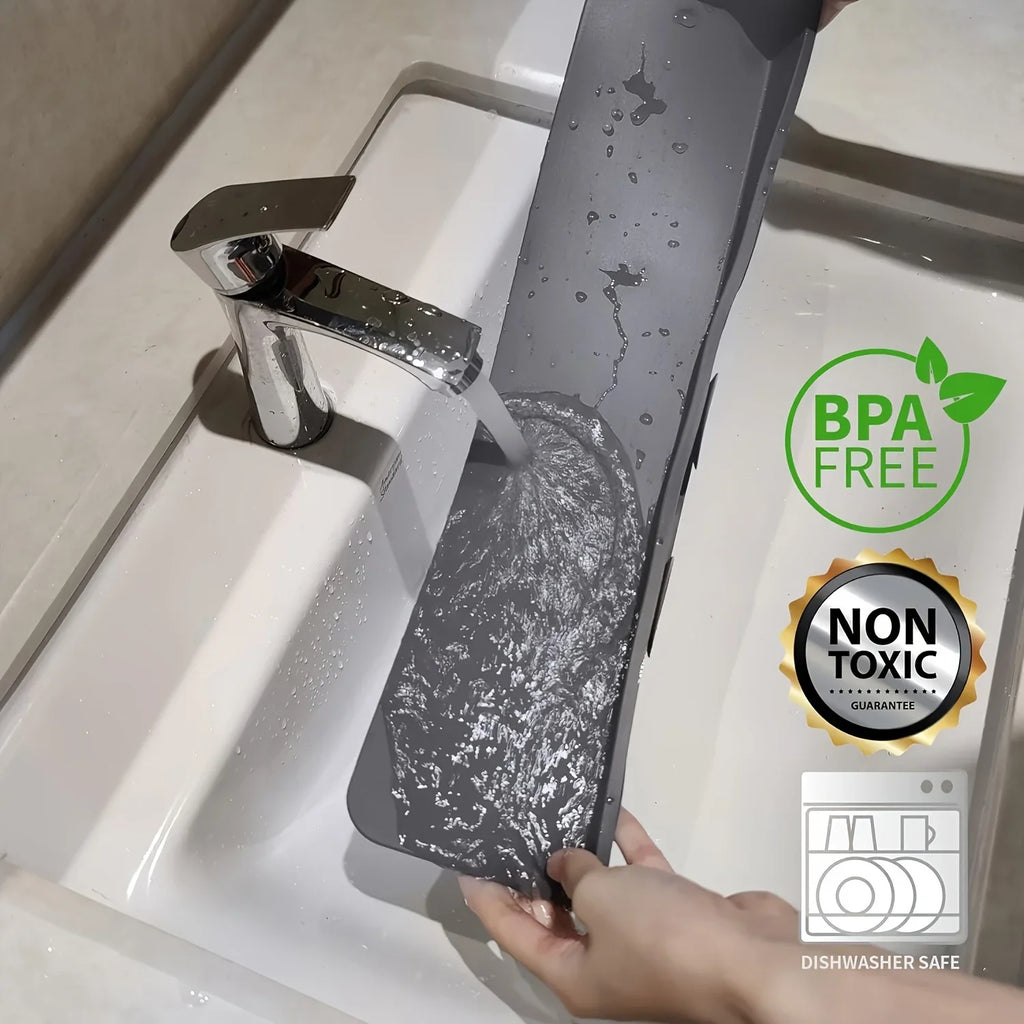 Silicone Sink Splash Guard for Faucet & Dish Protection