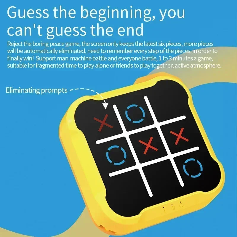 3 in 1 Tic Tac Toe Board Game Children Electronic Toy Gifts Crosses Game Memory Training Portable Travel Games for Kids  and Adult