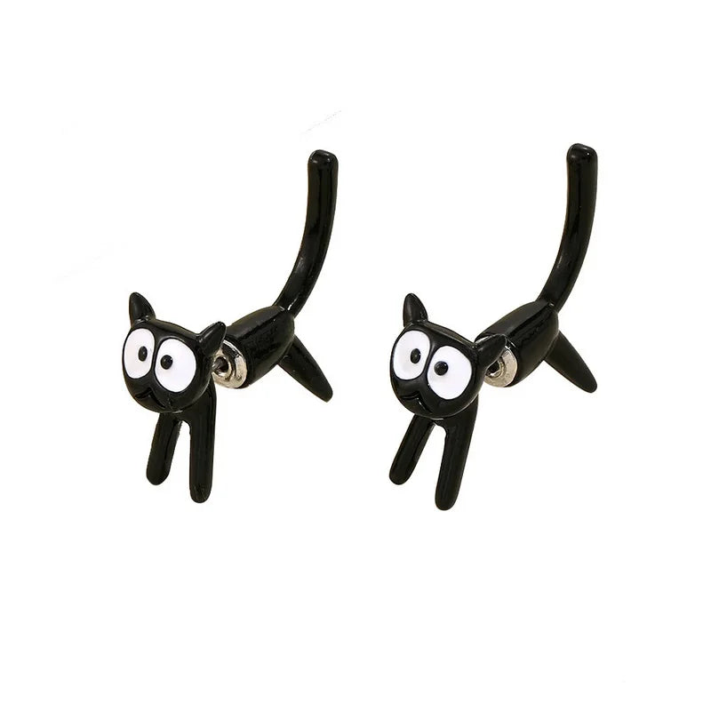 Chat Noir – Cute Black Cat Earrings