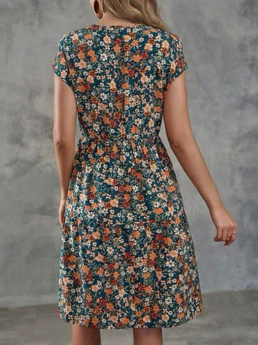 Amazon Global Women's Printed Elastic Waist Dress