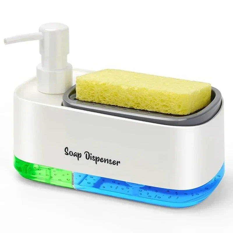2-in-1 Hand & Dish Soap Dispenser with Sponge Holder