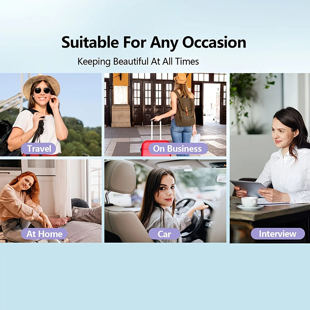 Cordless Hair Straightener Brush – Hot Comb, USB Type-C, Anti-Scald, Rechargeable