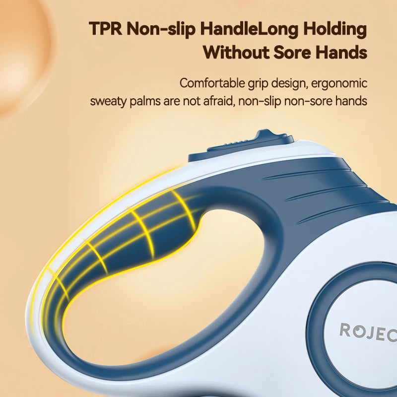 ROJECO Automatic Dog Leash – 3M/5M, Retractable, Outdoor Walking, Small Dogs & Cats