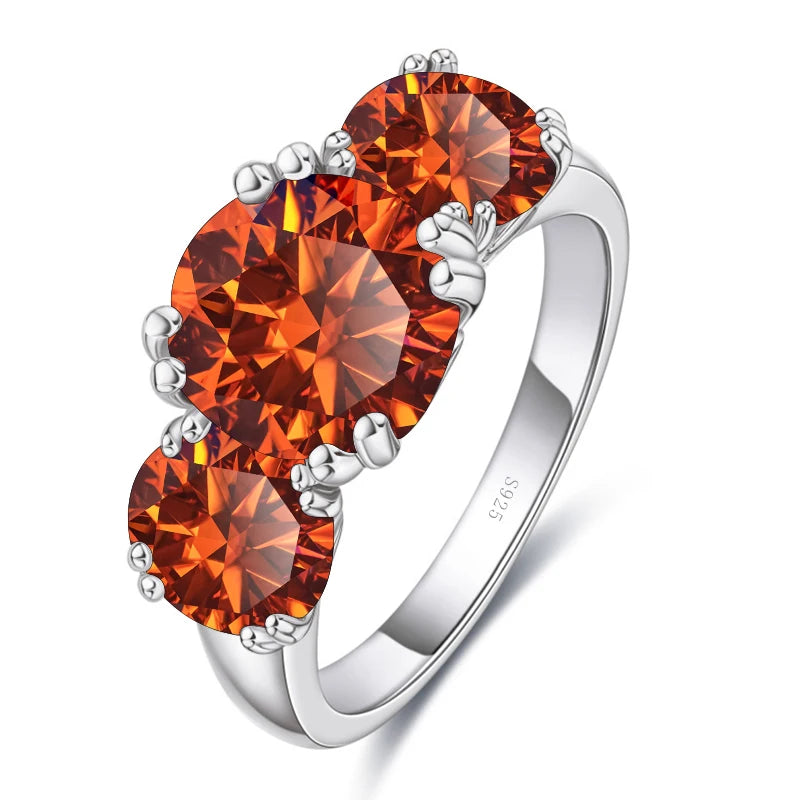 JoyceJelly 5Carat Total VVS 3EX Cut Moissanite Diamond Ring For Women Timeless Trends Sterling S925 Silver Jewelry Wedding Bands