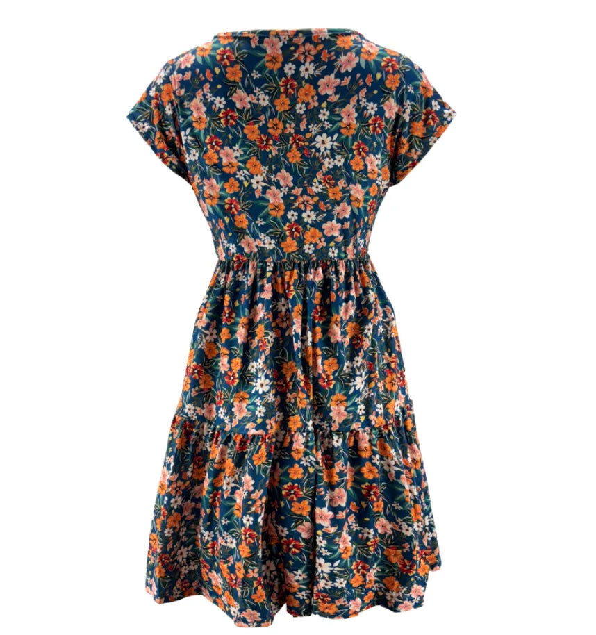 Amazon Global Women's Printed Elastic Waist Dress