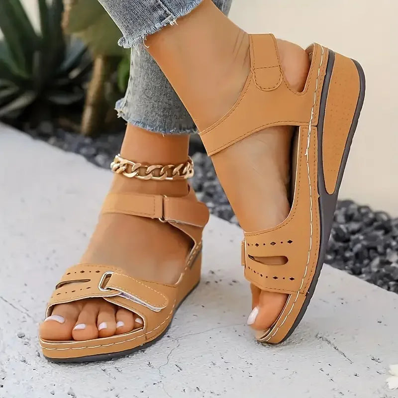 Women's Soft Slip-On Sandals – Open Toe Walking & Party Footwear