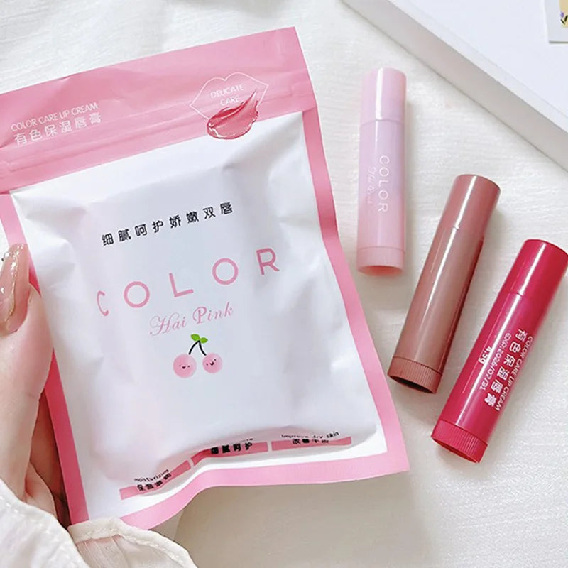 HAIPINK 3PCS Tinted Lip Balm – Moisturizing, Hydrating, Anti-Chap