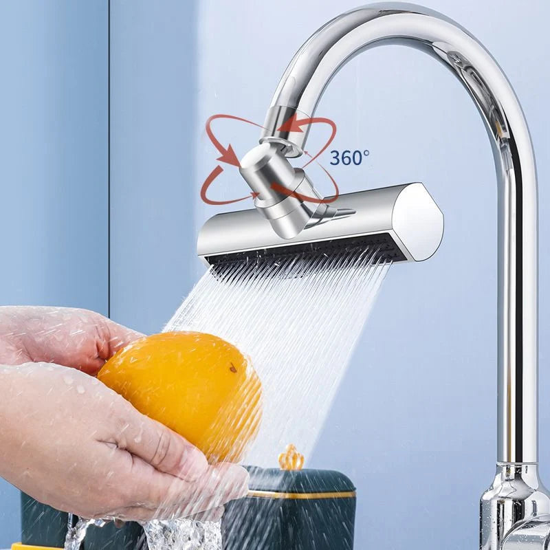 Kitchen Waterfall Swivel Faucet – Three-Mode Splash-Proof Extension Nozzle