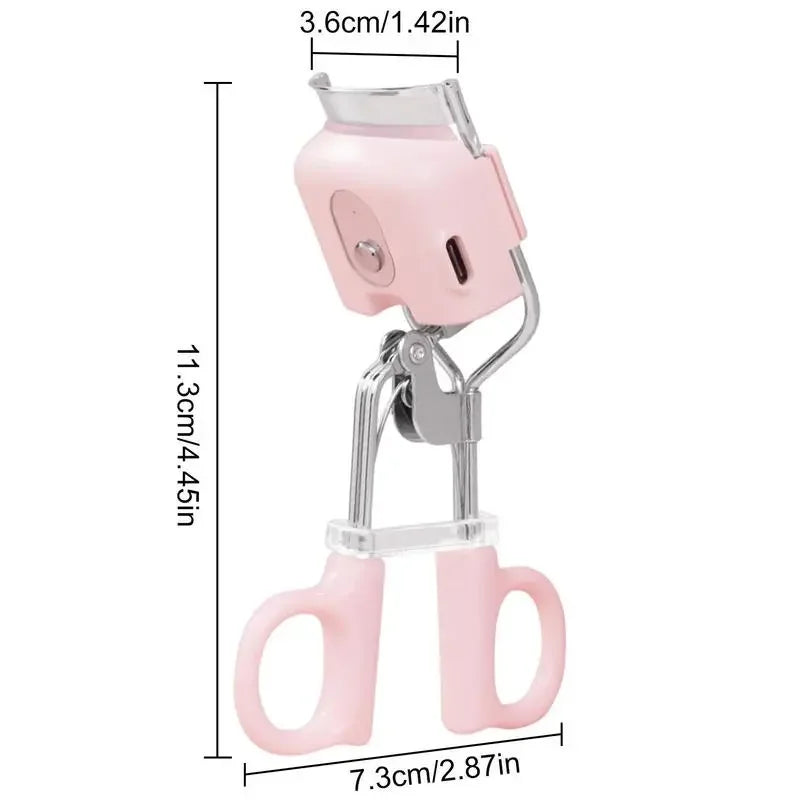 Electric Heated Eyelash Curler – Portable, Thermal, Long-Lasting Curl, Makeup Tool