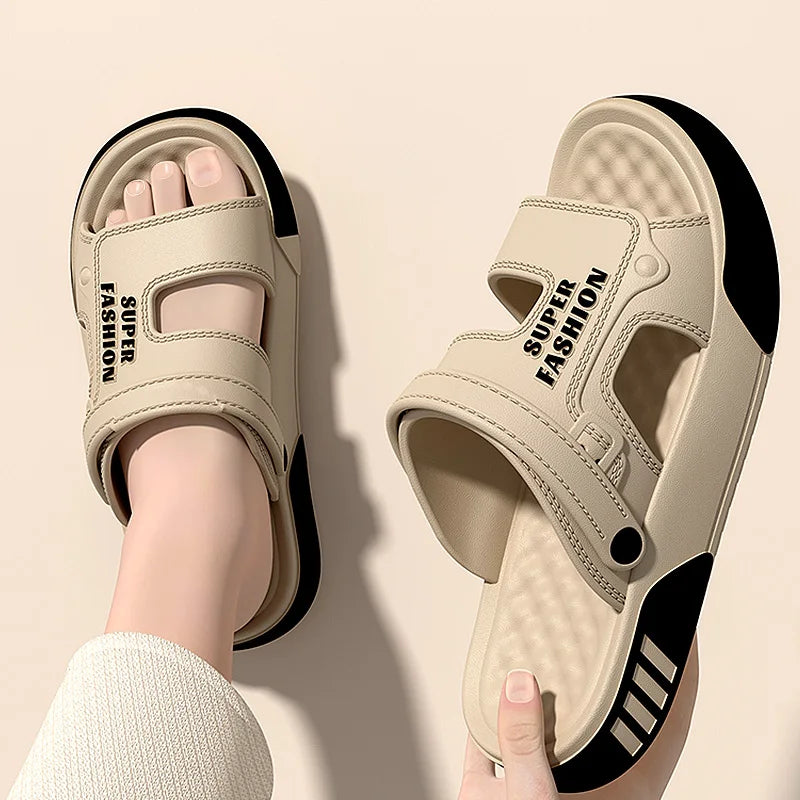 Men's EVA Slippers – Soft Sole, Platform Slides, Indoor/Outdoor, Beach & Home Shoes