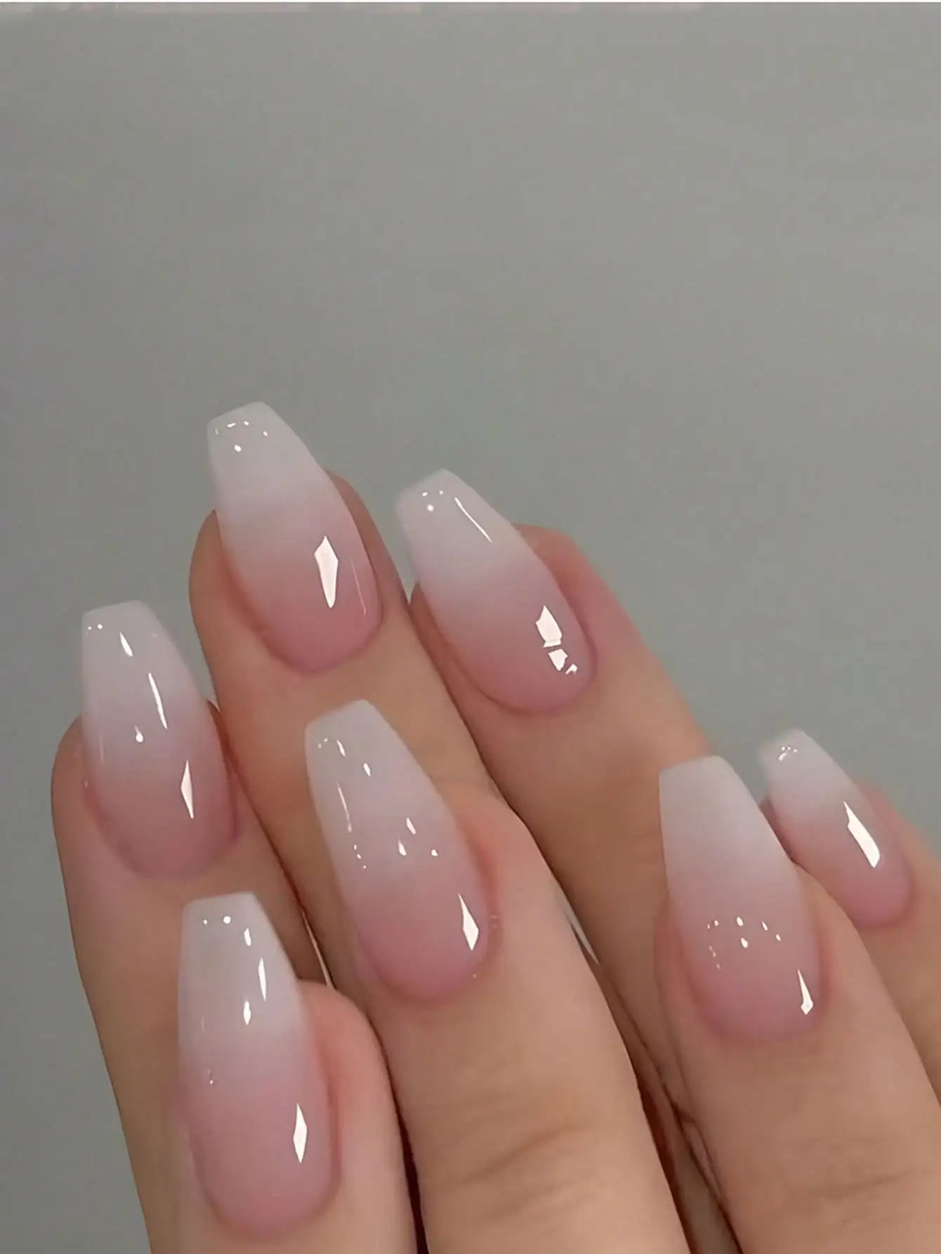 24PCS Pearl Bow Press-On Nails – Nude Pink, White French Almond, Full Cover, Includes Tools
