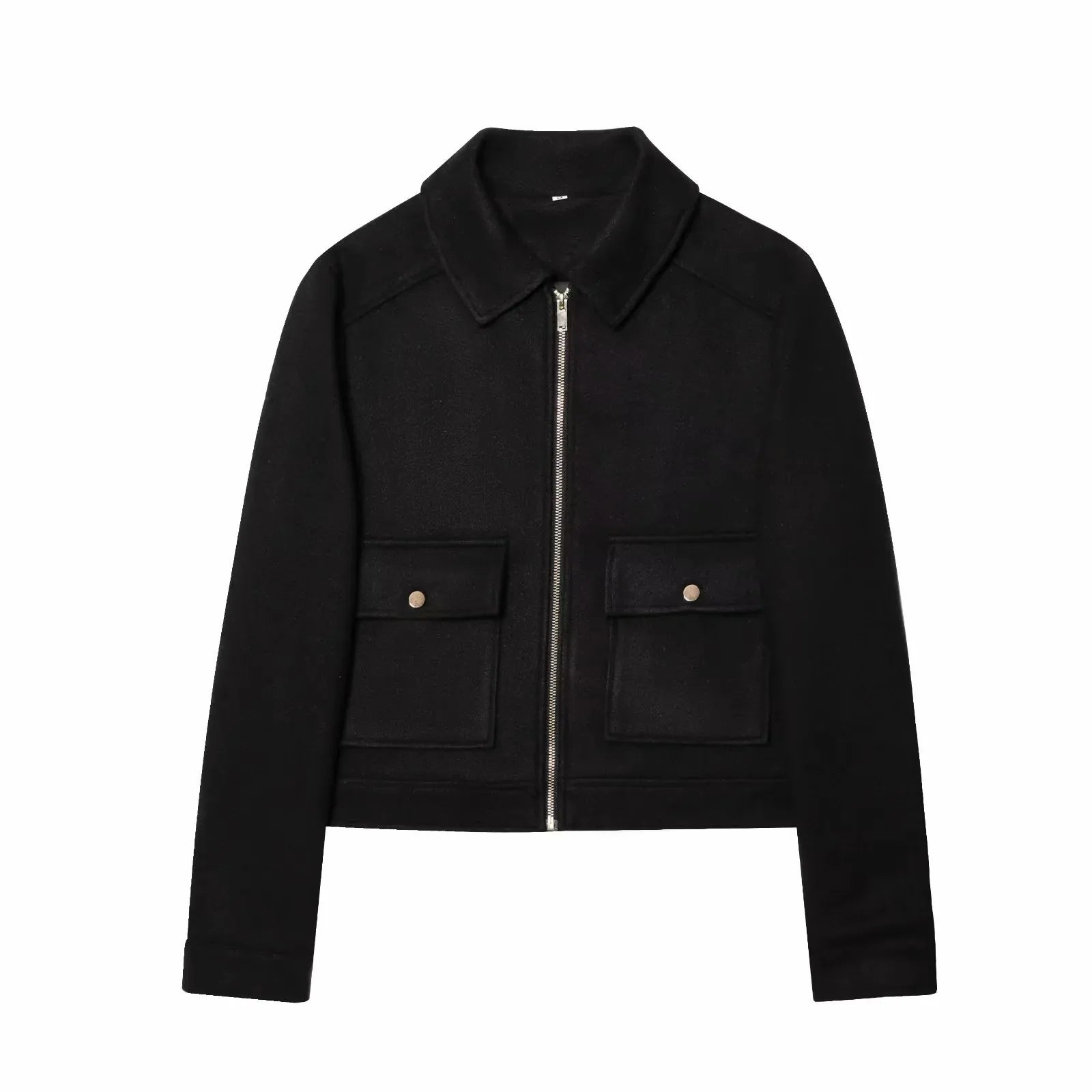 Veste Femme Zippée – Manches Longues, Poches, Automne/Hiver, Style Urbain Élégant