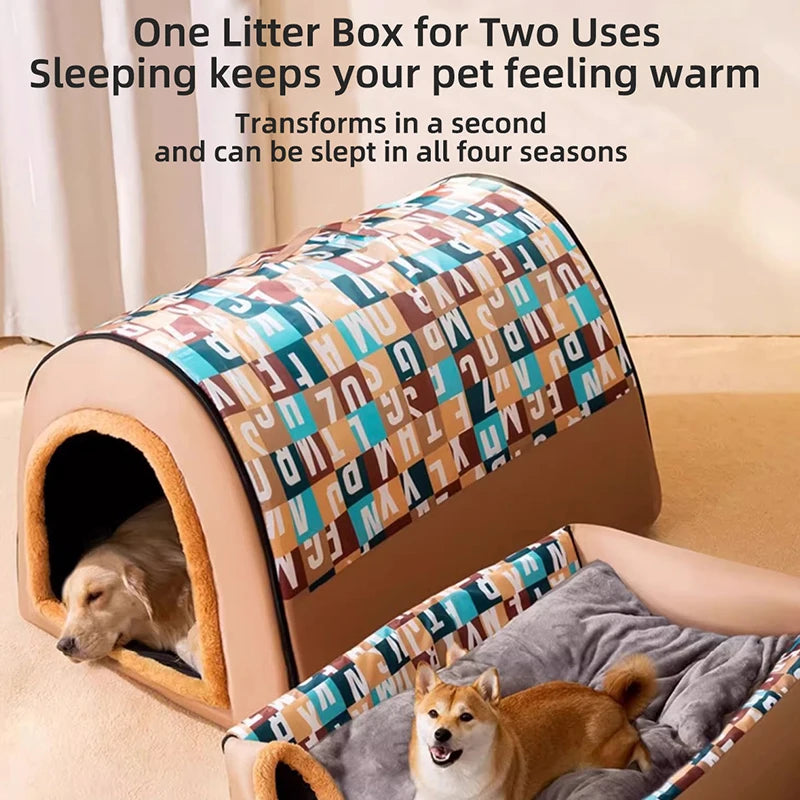 Dog Kennel – Large, Winter Warm, Removable, Four Seasons Use, Golden Retriever & Pets