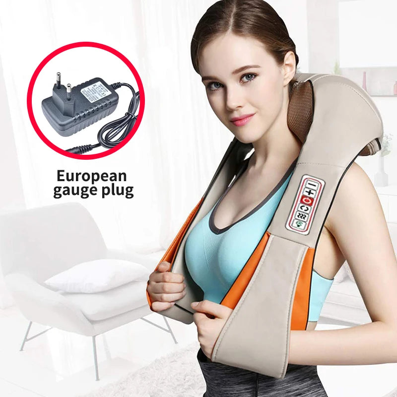 Kneading Massage Shawl – Neck, Shoulder, Waist, Full Body, Home & Vehicle Use