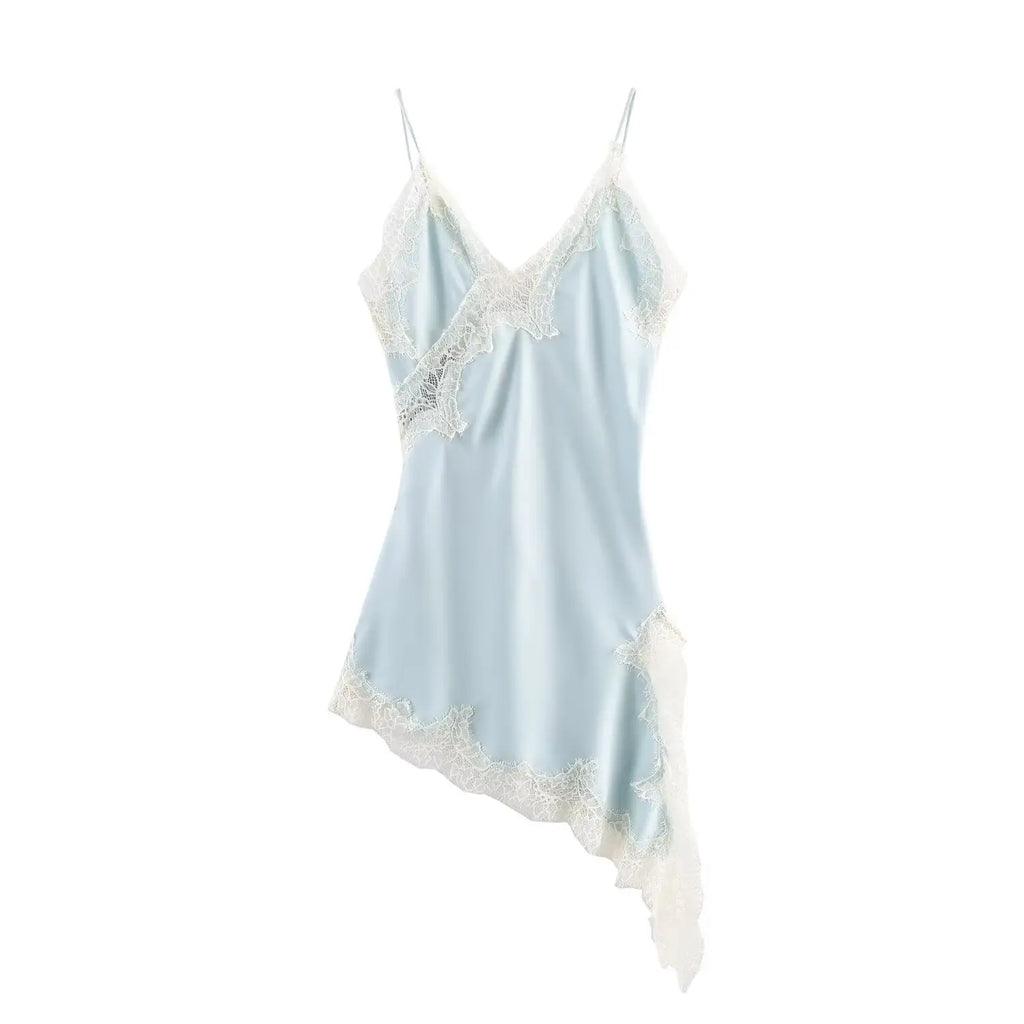 Women’s Summer V-Neck Lace Halter Dress