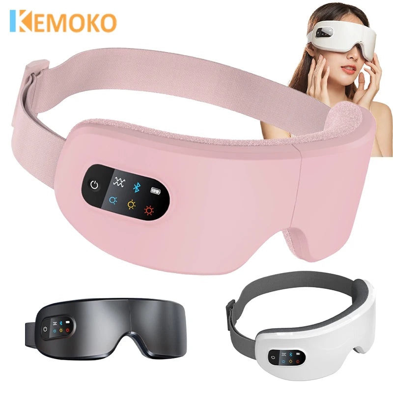 4D Smart Eye Massager – Airbag Vibration, Hot Compress, Bluetooth, Anti-Fatigue & Anti-Wrinkle Care