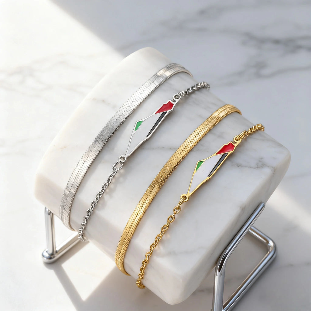 Double Layer Map Snake Chain Bracelet –  Palestine Design