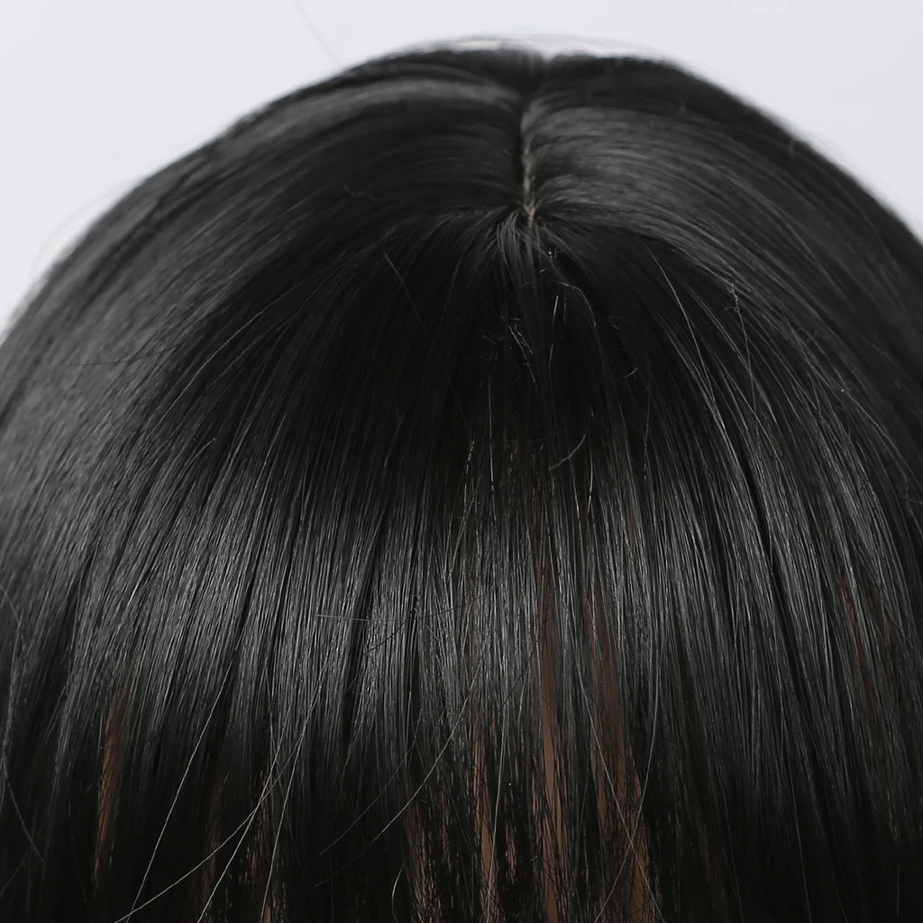EASIHAIR Long Black Wig – Silky Straight, Bangs, Cosplay/Party, Heat-Resistant
