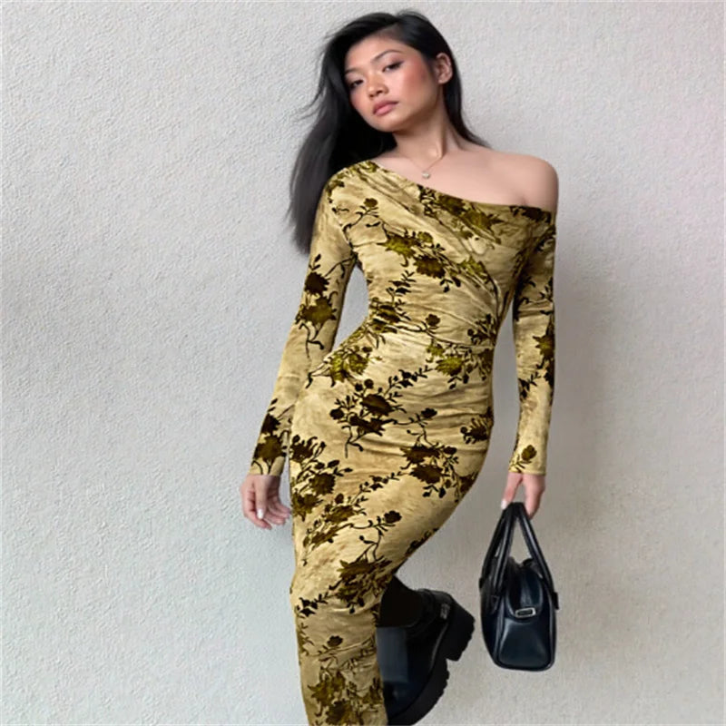 Fall Fashion Trend: Velvet Textured Pleated Dress