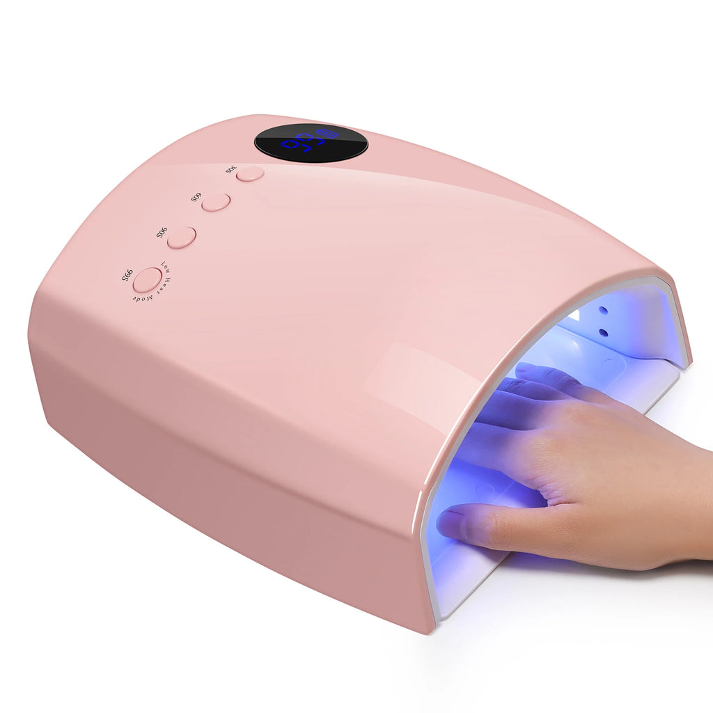 DianaBeauty UV LED Nail Lamp – Rechargeable, Cordless, 4 Timer Modes, 7500mAh Battery