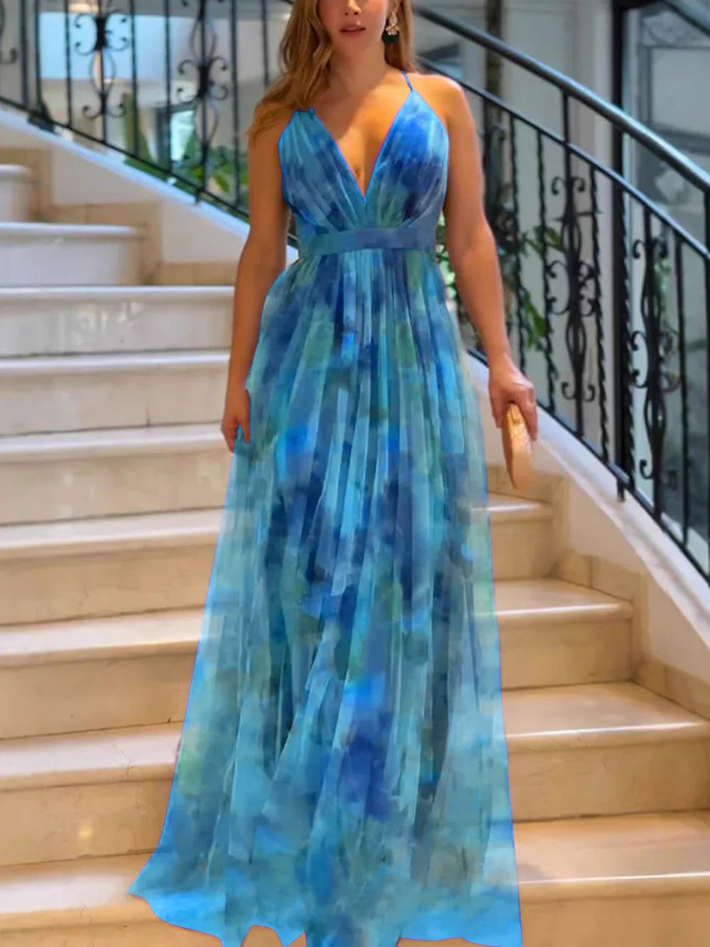 European & American Autumn Mesh Swing Dress