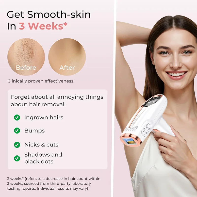 Flashes 3-in-1 IPL Laser Hair Removal – Painless Home Device for Women