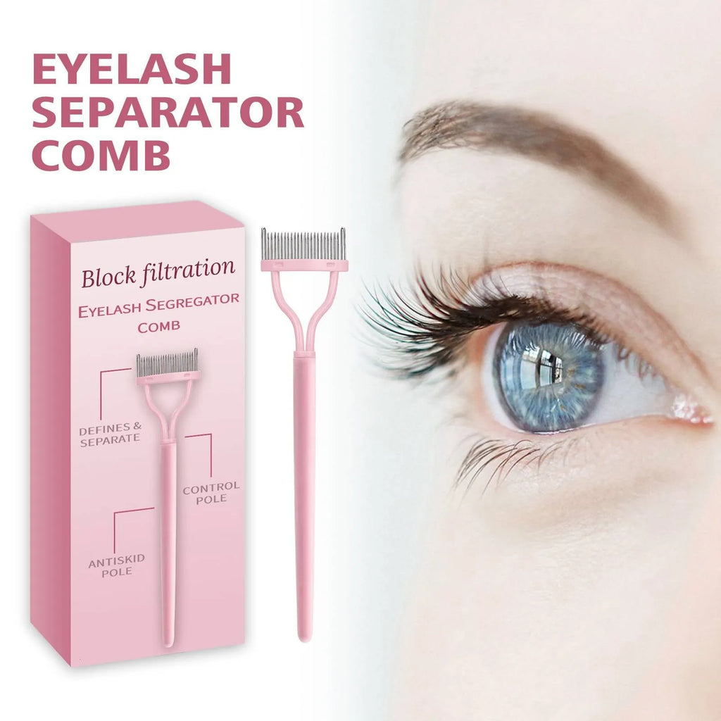 Portable Eyelash Brush Comb – Collapsible, Stainless Steel, Mascara & Curl Tool