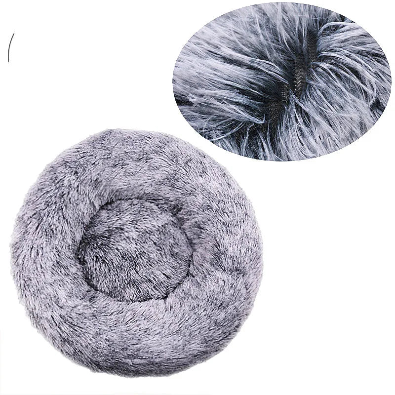 Round Pet Bed 40–90cm – Super Soft, Plush, Warm, for Medium & Large Dogs and Cats