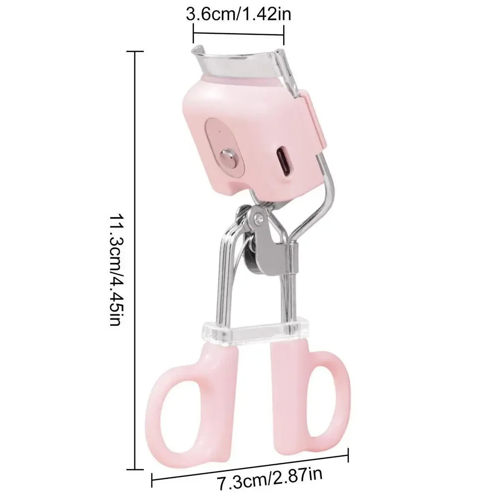 Electric Heated Eyelash Curler – Portable, Thermal, Long-Lasting Curl, Makeup Tool