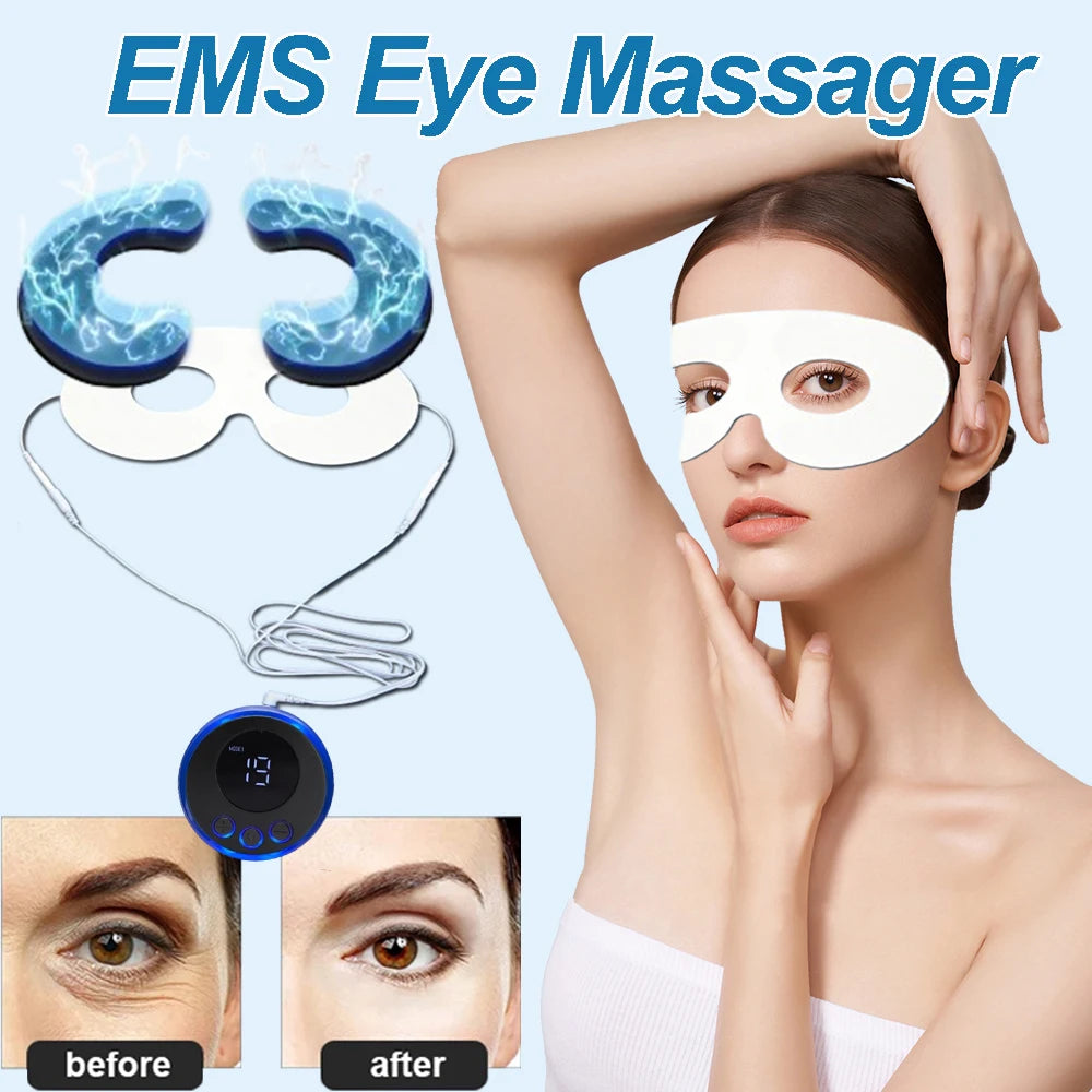 EMS Eye Massager – Face Lifting, Firming, Anti-Wrinkle, Microcurrent Eye Lines Spa Tool