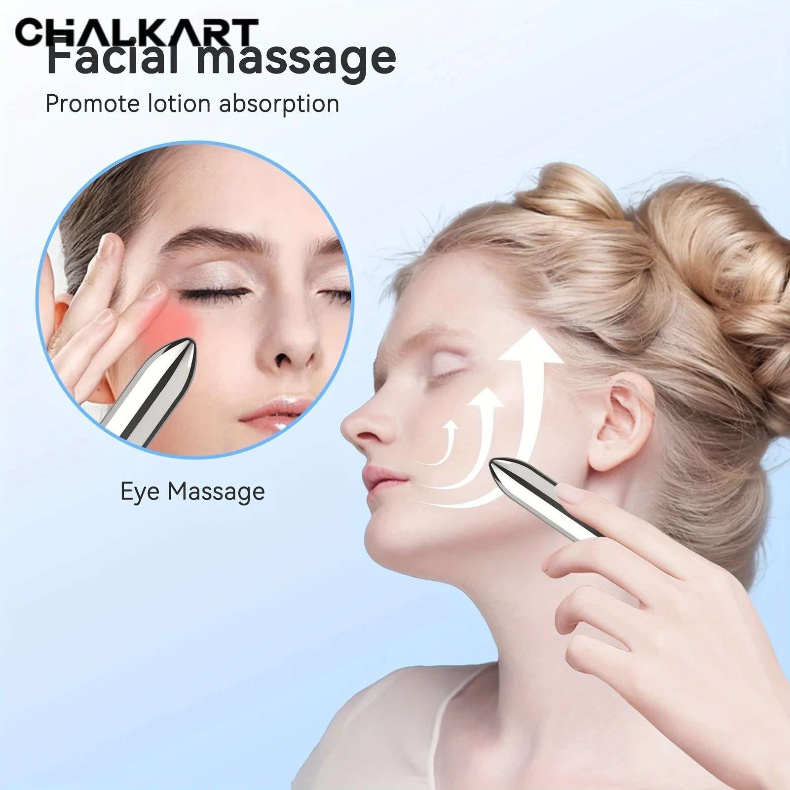 Mini Vibrating Massager – Facial & Eye, Promotes Lotion Absorption, Portable Lipstick-Sized Device