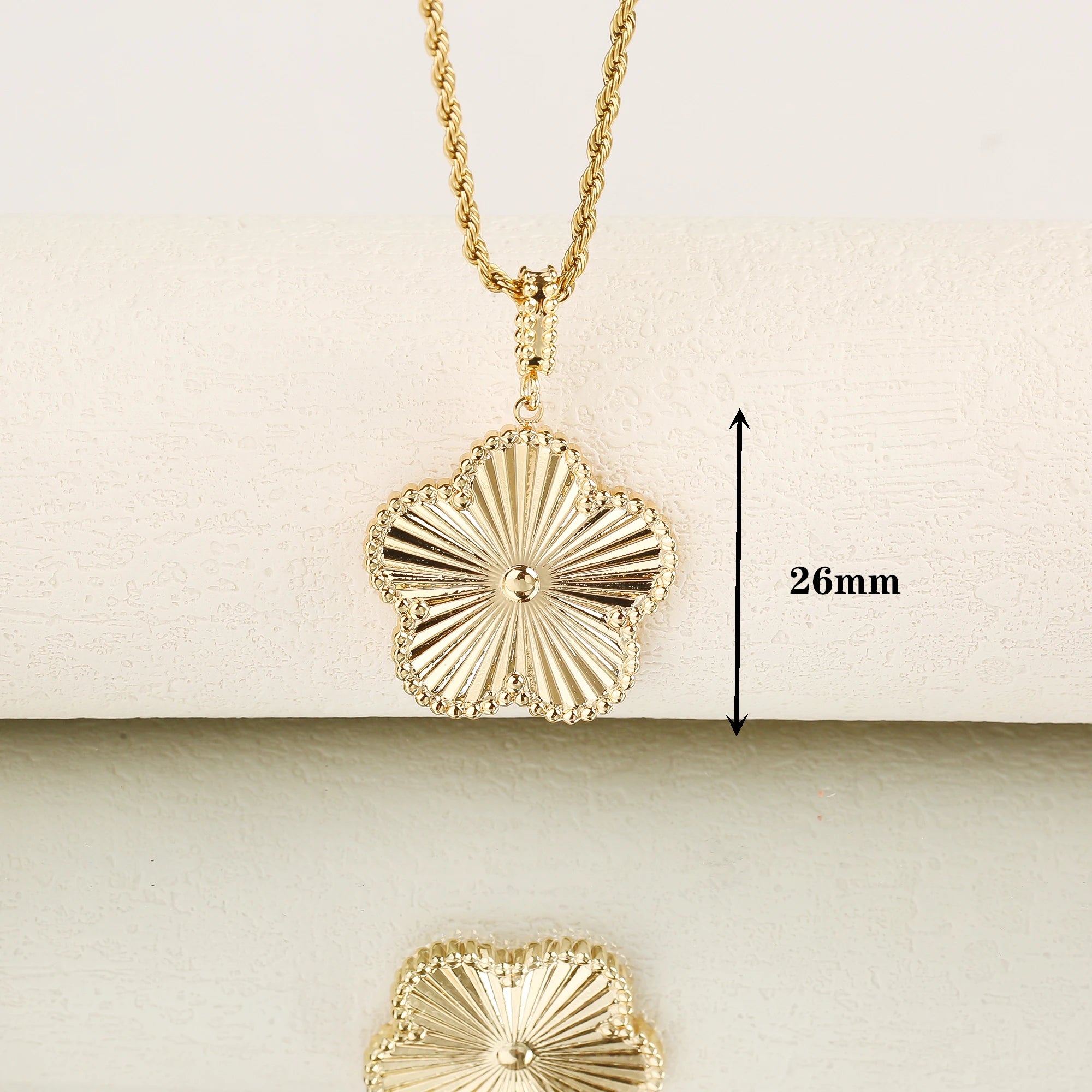 Classic Stainless Steel Laser Pendant Necklace – 45/60cm for Women